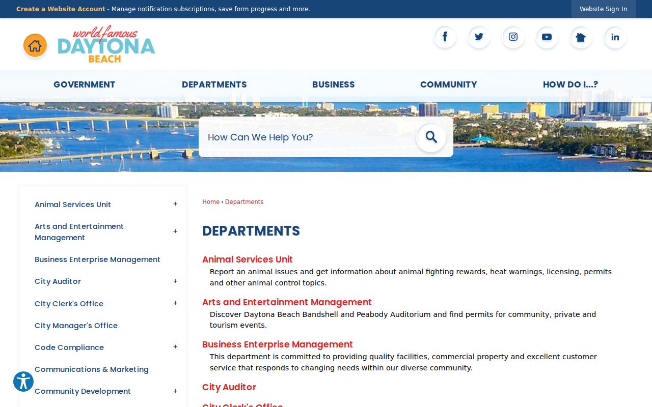 Daytona Beach neighbors Neighborhood Services department route