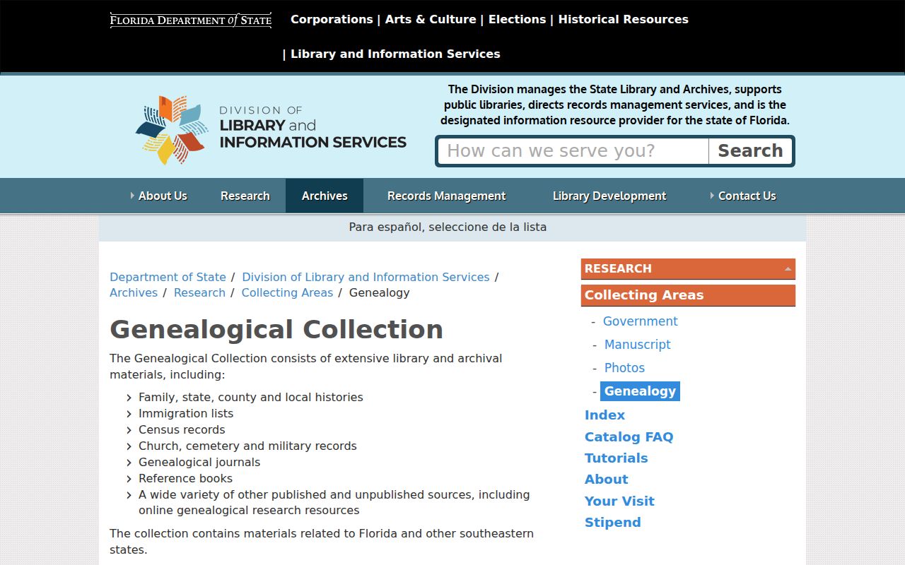 Daytona Beach previous residents genealogy resources at the State Archives