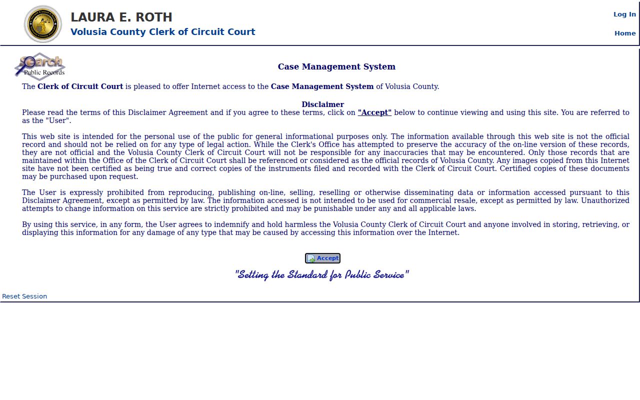 Volusia County Clerk Case Inquiry used for a Daytona Beach resident lookup